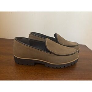 Donald Pliner Women's Eclipse Suede Slip-On Loafer Biscotti Size 8M New‎